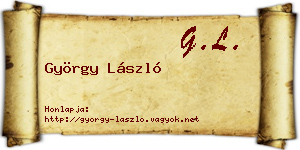 György László névjegykártya