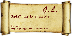 György László névjegykártya