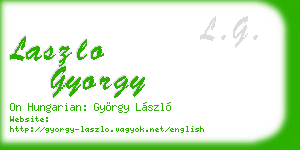 laszlo gyorgy business card